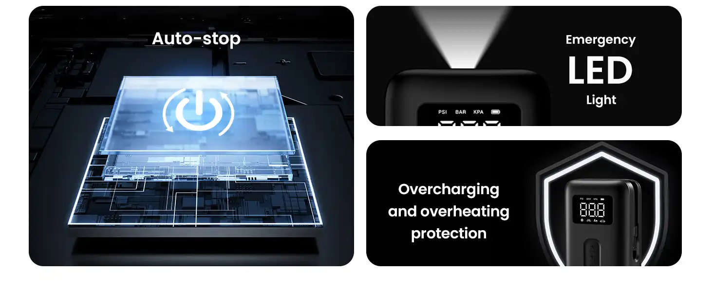 پمپ باد یوگرین UGREEN Portable Electric Air Pump 150PSI CD259 21 CD259 11