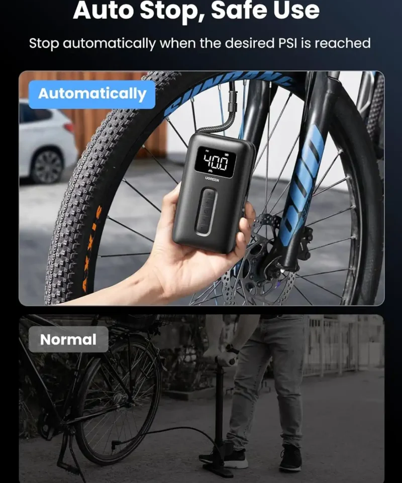 پمپ باد یوگرین UGREEN Portable Electric Air Pump 150PSI CD259 14 CD259 6
