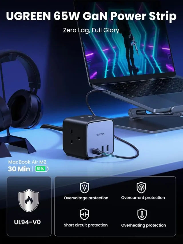 شارژر رومیزی یوگرین UGREEN 65W USB-C Charging Station CD268 UK - Image 10