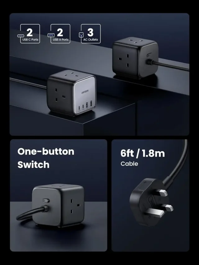 شارژر رومیزی یوگرین UGREEN 65W USB-C Charging Station CD268 UK - Image 7