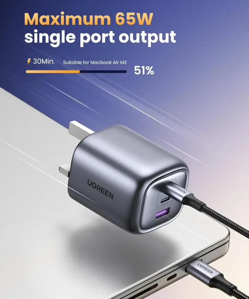شارژر 65 وات یوگرین UGREEN USB C Charger Nexode 65W CD306 17 CD306 7