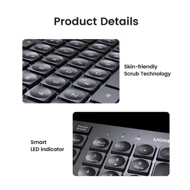 کیبورد بی سیم یوگرین Ugreen Wireless Keyboard KU004 - Image 3