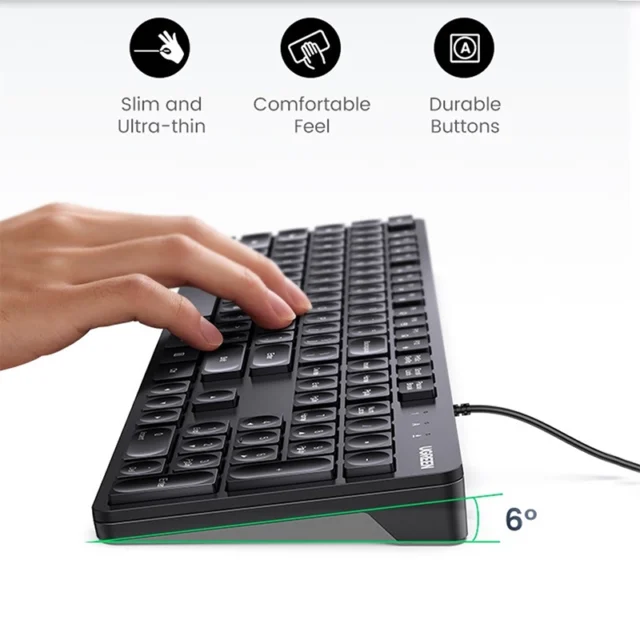 کیبورد سیمی یوگرین Ugreen wired Keyboard KU004 - Image 3