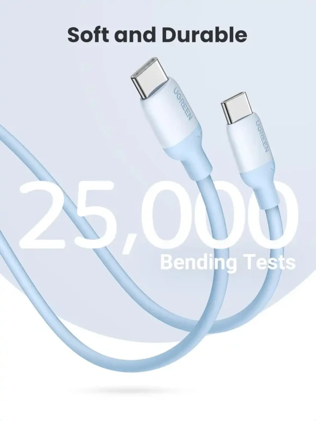 کابل 2 متر یوگرین UGREEN USB C to USB C Silicone 2m Cable US563 - Image 3